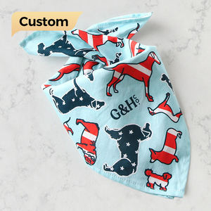 עיצוב פנים אישית ווסייל הדפסה דיגיטלית תלת-זוויתי כותנה כפולה אבזרים לחיות מחמד - Product Image 1