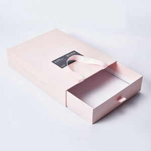Custom Luxury Clothing Shoes Gift Cardboard <strong>Boxes</strong> <strong>for</strong> <strong>Weeding</strong> Valentine's Day Pink Sliding Drawer Box With Ribbon Handle - Product Image 3
