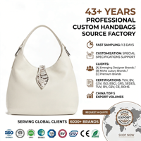 Bolso de Mano Tipo Hobo de Cuero PU Texturizado Crema con Detalle de Piel de Serpiente, Elegante y Chic para Uso Diario, Bolso de Mujer Personalizable OEM