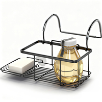 Étagère de douche télescopique adhésive en laiton et aluminium, sans perçage, pour granit, avec organiseur mural en pierre chromé pour rangement de salle de bain
