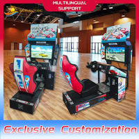Machine d'Arcade de Course Automobile en Intérieur | Simulateur Haute Vitesse avec Siège Vibratoire et Son Stéréo pour Lieu de Divertissement