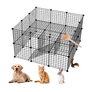 <span class=keywords><strong>Corral</strong></span> Metálico para Mascotas, Valla DIY con Puerta para Cachorros - Product Image 2