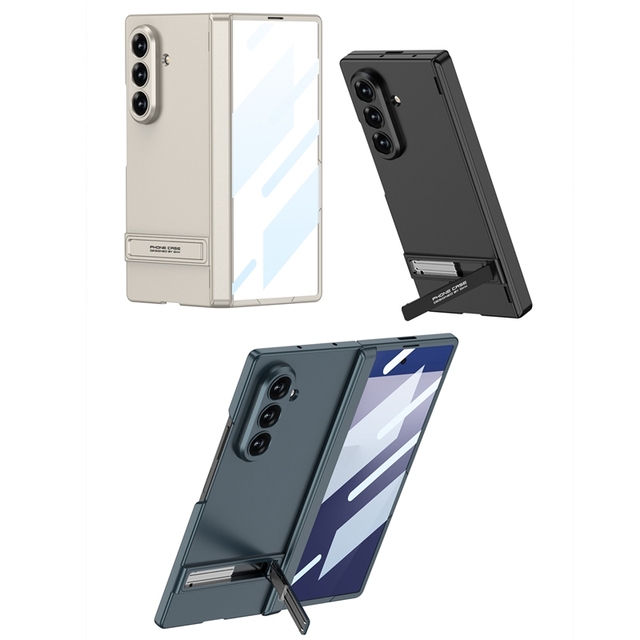 GKK with Magnetic Hinge Kickstand Bracket Stand Holder Folding Hard Mobile Phone Case for Samsung Galaxy Z Fold 7 Back Cases