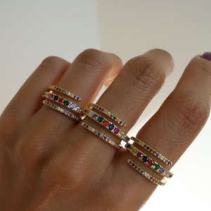 แหวน<span class=keywords><strong>งู</strong></span>ชุบทองสำหรับผู้หญิงหลายพันรอบประดับด้วยเพทายลูกบาศก์หลาก<span class=keywords><strong>สี</strong></span><span class=keywords><strong>รุ้ง</strong></span>เครื่องประดับแฟชั่น - Product Image 6