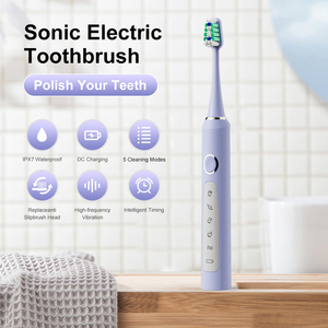 Brosse à <span class=keywords><strong>dents</strong></span> électrique sonique portable étanche IPX7, rechargeable, pour adultes, blanchiment des <span class=keywords><strong>dents</strong></span>, hygiène buccale, manche en <span class=keywords><strong>vernis</strong></span> élastique - Product Image 5