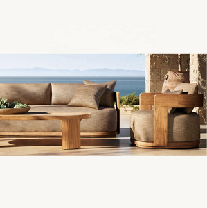 Sassanid ngoài trời midcentury đơn giản Patio đồ nội thất sân vườn khách sạn sang trọng Đồ Gỗ Ngoài Trời Bronte rắn tếch Bộ sưu tập - Product Image 1