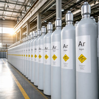 Gas Argón en Stock, Venta al por Mayor, 99.999% de Pureza, Gas Especializado para Obleas de Silicio, Mercado Estadounidense, Proveedor Verificado