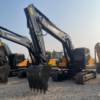 Excavatrice sur chenilles Hyundai 220LC-9S, engin de construction, grande pelle hydraulique pour l'exploitation minière, excavatrice Hyundai d'occasion robuste