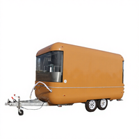 Remorque à Snacks Personnalisable, Camion de Nourriture de Rue, Camion à Sandwichs, Petit Chariot à Hot-Dogs, Chariot à Café, Caravane à Glaces en Fibre de Verre et Aluminium