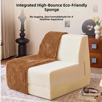 Fauteuil inclinable moderne et minimaliste pour salon, siège individuel, canapé compressé, fauteuil à emballage souple compressé