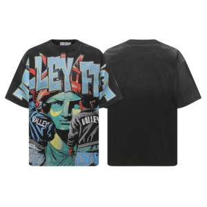 25 estate nuova valle per sempre della valle marchio americano alla moda lavato retrò facendo vecchie grandi t-shirt con cappuccio a maniche corte da uomo - Product Image 2