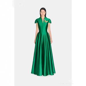 Vestidos <span class=keywords><strong>de</strong></span> Fiesta con Falda Abullonada Estilo Vintage, Color Verde Sólido, Diseño Sofisticado para Primavera e Invierno, Estilo <span class=keywords><strong>Abuela</strong></span> - Product Image 2