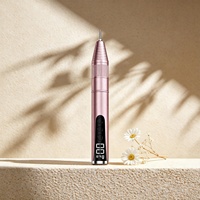 Lime à ongles électrique professionnelle silencieuse à faible vibration 35000 tr/min, portable, rechargeable, avec écran LCD, pour manucure et pédicure