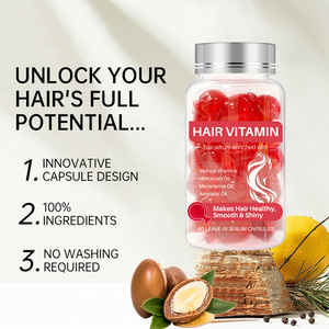 Capsules de sérum d'huile de croissance de cheveux naturelle de marque privée en gros d'usine capsules de vitamines de cheveux pour hommes et femmes - Product Image 4