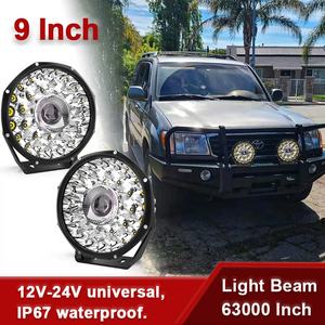 مصباح سيارة جيب أمامي أبيض 9 بوصة للطرق الوعرة 12 فولت 22000LM مصباح قيادة ضباب ليزر للشاحنات 4x4 كشاف عالمي - Product Image 2