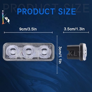 KLT araba modifiye genel <span class=keywords><strong>Led</strong></span> gündüz farları 3 <span class=keywords><strong>Led</strong></span> motosiklet ışıkları yanıp sönen uyarı ışıkları - Product Image 5