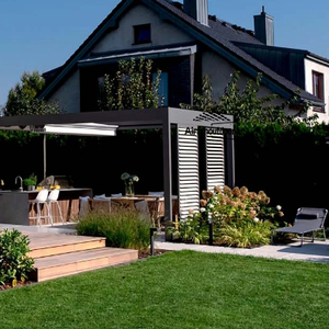 Pérgola Motorizada de Aluminio con Techo de Láminas - Impermeable, Ecológica, Duradera, Moderna Estructura de Jardín Exterior por <span class=keywords><strong>Airfun</strong></span> - Product Image 5
