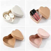 Boîte cadeau rigide en forme de cœur, écologique, biodégradable, recyclable, mate, réutilisable pour le rangement de bijoux, emballage de mariage, emballage de fête, bricolage