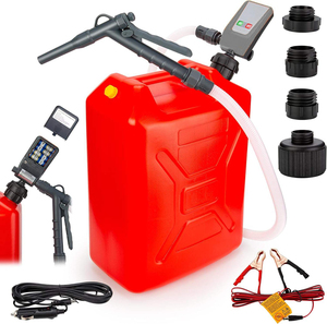 ปั๊มถ่ายโอนเชื้อเพลิงหัวฉีดแบบแมนนวล3.2GPM ทำจากพลาสติกที่ทนทานใช้แบตเตอรี่แข็งแรงและไหลลื่น - Product Image 5