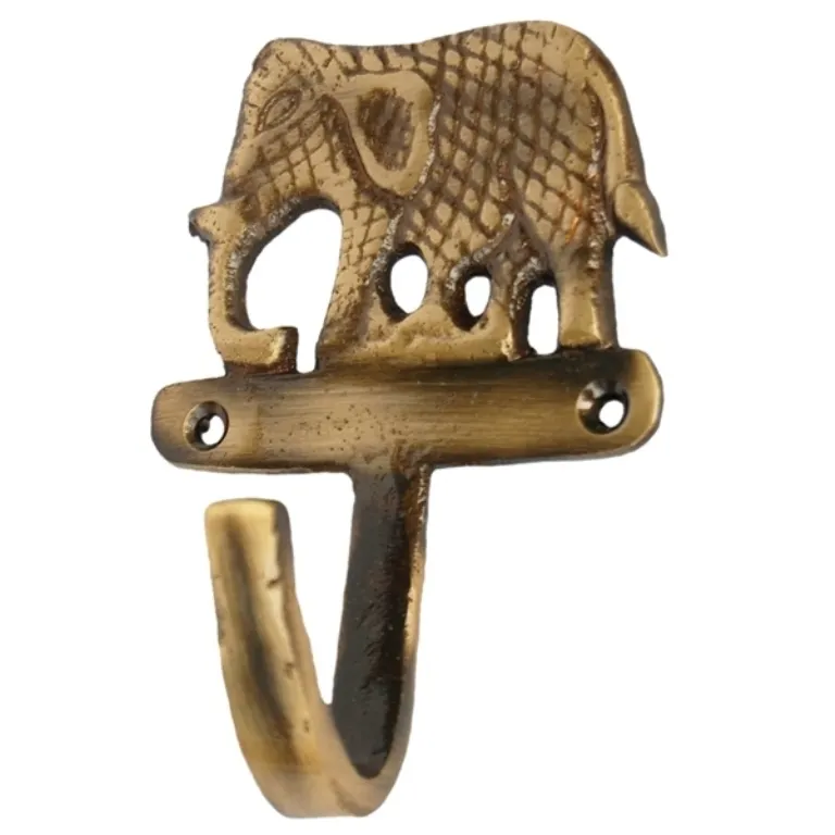 Lephant-colgador de tela de aspecto antiguo, gancho decorativo de Casa Ndian