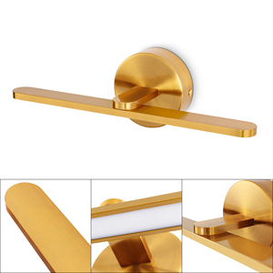 Modern Iron Frame <b>LED</b> Wall Lamp with Warm White <b>Light</b> Tape Switch for Bedroom and Bathroom Decor - Product Image 1