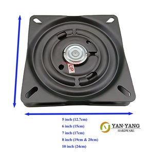 Yanyang 5 pulgadas Silla de hierro mecanismo cuadrado <span class=keywords><strong>Lazy</strong></span> <span class=keywords><strong>Susan</strong></span> Base de giro 360 grados rodamiento de bolas giratorio muebles placa giratoria - Product Image 2