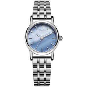 Reloj Minimalista con Esfera de Madreperla para Mujer, Reloj de Pulsera de Cuarzo con Correa de Acero, Casual, para el Día a Día, Resistente al Agua - Product Image 1