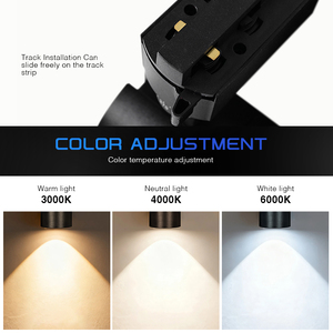 High Quality Commercial Lighting White <b>Black</b> Aluminum 10W 20W 30W <b>Ceiling</b> LED Track <b>Light</b> for <b>Modern</b> Shop Interior Lighting - Product Image 4