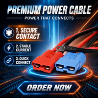 Câble de batterie en cuivre pur 50A avec isolation en PVC pour la charge de véhicules