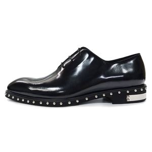 Fall Luxury Men's Formal Dress Shoes Wholesale - Premium Black with Rivet Decoration, Genuine Leather Round-toe Formal Shoes - Product Image 4