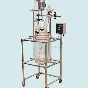 Tangki jaket Mixer kimia Lab pemanas elektrik, bejana tekanan reaktor 50 Liter <span class=keywords><strong>3.3</strong></span> kaca borosilikat otomatis untuk ganda - Product Image 5