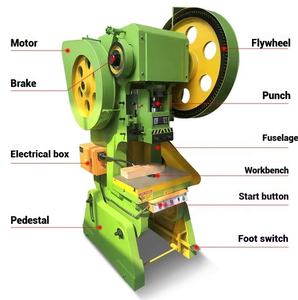 <span class=keywords><strong>Presse</strong></span> mécanique industrielle J23-16T de 16 tonnes avec machine à œillets, roulement <span class=keywords><strong>et</strong></span> moteur haute efficacité pour le poinçonnage - Product Image 3