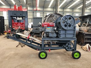 Nhỏ di động di động máy nghiền hàm pe250x400 DIESEL Feeder với băng tải và động cơ như thành phần cốt lõi - Product Image 3