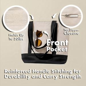 Biểu Tượng Tùy Chỉnh Tote Túi Nhiệm Vụ Nặng Nề Tái Sử Dụng Tùy Chỉnh Bông Mua Sắm Túi Bán Buôn Thân Thiện Với Môi Lady Canvas Tote Túi - Product Image 6