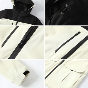 Warm Fleece Lined Color Block Hooded <b>Windbreaker</b> Waterproof Custom Logo Jacket For <b>Camping</b> And Daily Outdoor Wear - Product Image 4