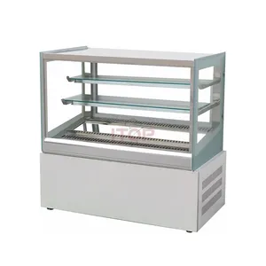 ITOP-vitrina refrigerada de 350W para repostería, vitrina Rectangular de vidrio para refrigerar pasteles, vitrina de armario
