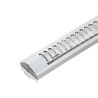 Boîtier de montage en surface pour luminaire LED T8 IP20, grille LED mince avec support de réflecteur, 1x2 pieds, 1x4 pieds, 2x2 pieds, 2x4 pieds
