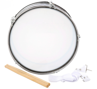 Tambour à main blanc de 13 pouces en acier pour fanfare d'enfants, tambour de défilé pour corps de tambours, directement de l'usine