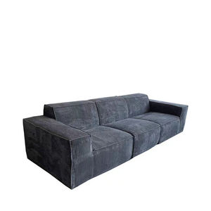 Sofá de Bloques de Tofu Comprimido sin Marco, Tela de Pana, para Sala de Estar, Uso Doméstico, MM-063 - Product Image 4