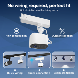 Caméra <span class=keywords><strong>de</strong></span> surveillance YIMMET montée sur rail avec vision nocturne, stockage cloud, 2MP HD, indice IP66, <span class=keywords><strong>système</strong></span> intelligent double alimentation - Product Image 2