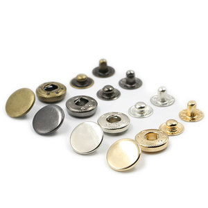 SAS Logotipo personalizado Tamaño Color Accesorios de ropa Redondo 4 Parte Chaqueta Botón de <span class=keywords><strong>presión</strong></span> Botón a <span class=keywords><strong>presión</strong></span> de metal para ropa - Product Image 2