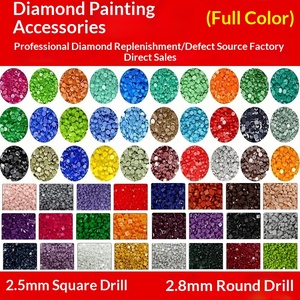Lots en gros de perles de recharge pour peinture au <span class=keywords><strong>diamant</strong></span>, strass en résine à dos plat de 2,5 mm pour vêtements - Product Image 5