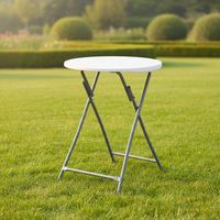 Tables rondes pliantes modernes et légères pour événements et fêtes, en plastique HDPE, pour pique-niques en plein air