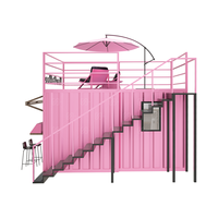 Magasin éphémère, café, bureau, boutique en conteneur maritimes modifiés, options en acier de 10, 20 et 40 pieds, design moderne de 10 pieds, bar à café et restauration rapide