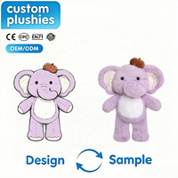 Peluche Éléphant Adorable, Jouet en Peluche Doux, Vente en Gros, Fabricant Personnalisé, Compagnon de Sommeil pour Bébé, Cadeaux Réconfortants pour Enfants