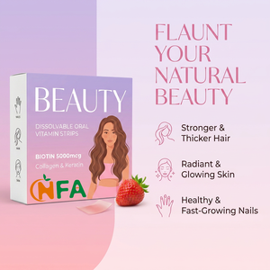 Tiras de Vitaminas Orales Completamente Disolubles OEM/ODM, Belleza sin Esfuerzo - Se Disuelven en Segundos, Piel Radiante y Luminosa con Ácido Fólico - Product Image 4