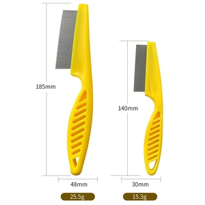 ชุดหวีกำจัดเห็บหมัดสำหรับแมวสุนัข,หวีซี่ละเอียดหวีสำหรับสัตว์เลี้ยงกำจัดขนที่ถูกทำลาย - Product Image 3