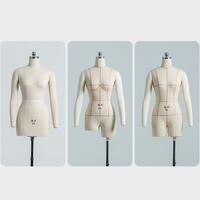 Maniquí de Torso Femenino Ajustable en Altura, Modelo de Exhibición de Ropa con Soporte de Trípode