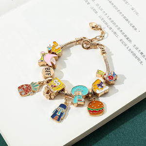 Nueva llegada dibujos animados Spongebobs encanto <span class=keywords><strong>pulsera</strong></span> joyería Patrick estrella colgante cadena estilo lindo joyería <span class=keywords><strong>pulsera</strong></span> - Product Image 3