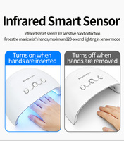 Lampe à ongles LED UV intelligente, 15 perles, 3 modes de minuterie, chargement USB, séchoir à ongles compact avec capteur infrarouge pour la maison et le salon
